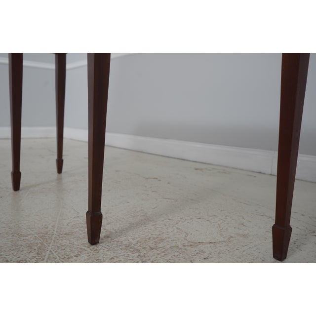Brown Hekman Crotch Mahogany 1 Drawer Console Hall Table For Sale - Image 8 of 18