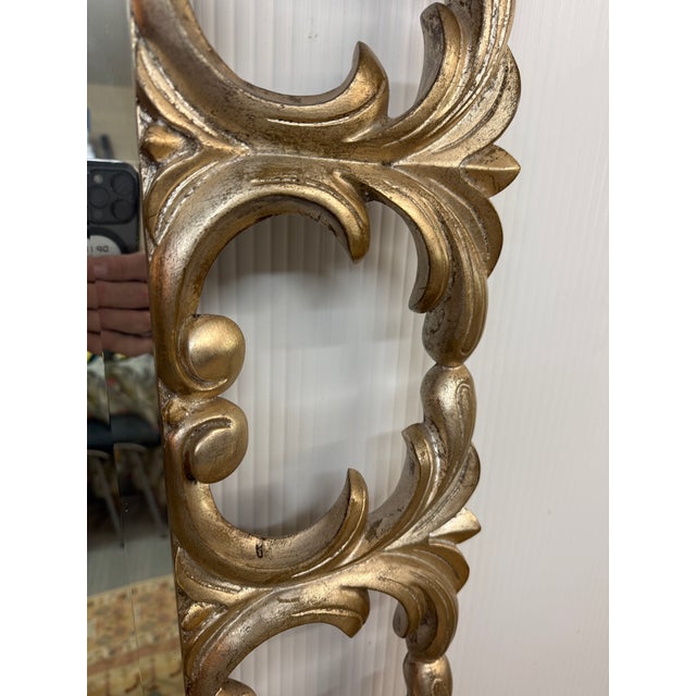 Wood Harrison Gil Scroll Mirror, Late 20th Century For Sale - Image 7 of 12