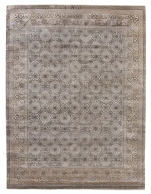 Exquisite Rugs Fine Khotan Hand knotted Bamboo/Silk Camel/Ivory Rug-12'x15'