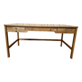 Scandinavian Style Flat Desk in Walnut and Oak attributed to Petersen Bernt, 1960s For Sale