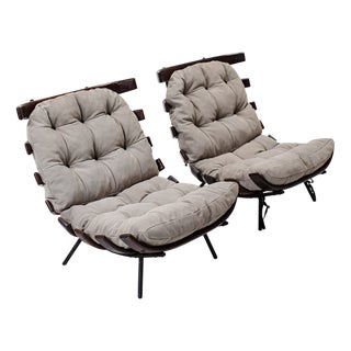 Set of Costela Lounge Chairs attributed to Carlo Hauner and Martin Eisler for Forma, 1950s For Sale