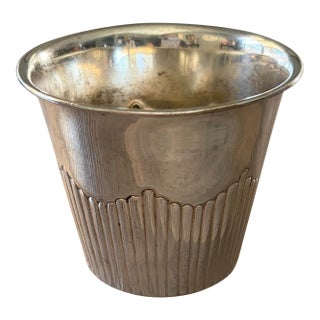 Vintage Silverplate Half-Fluted Julep Tumbler Cup For Sale