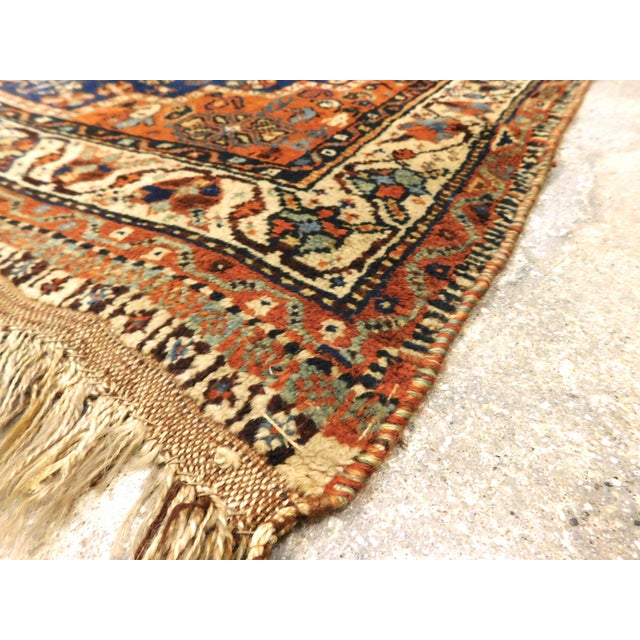 Authentic Antique Hand-Knotted Persian Tribal Qashqai Rug. For Sale - Image 4 of 18