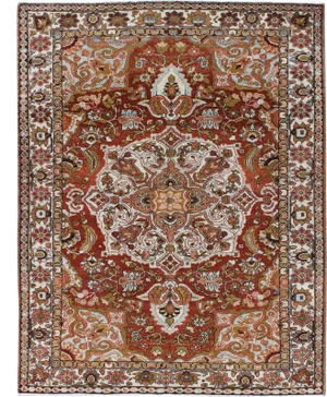 Antique Persian Bakhtiari Rug With Classic Central Medallion Design