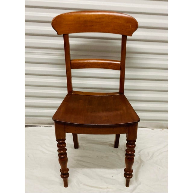 Wood English Regency 19th Century Mahogany Side Chair Turned Legs For Sale - Image 7 of 12