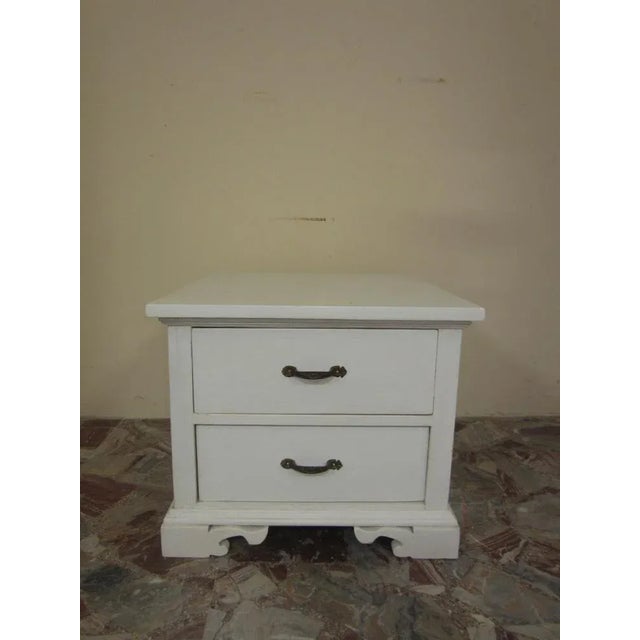 Wood Shabby Bedside Cabinet, 1980s For Sale - Image 7 of 7