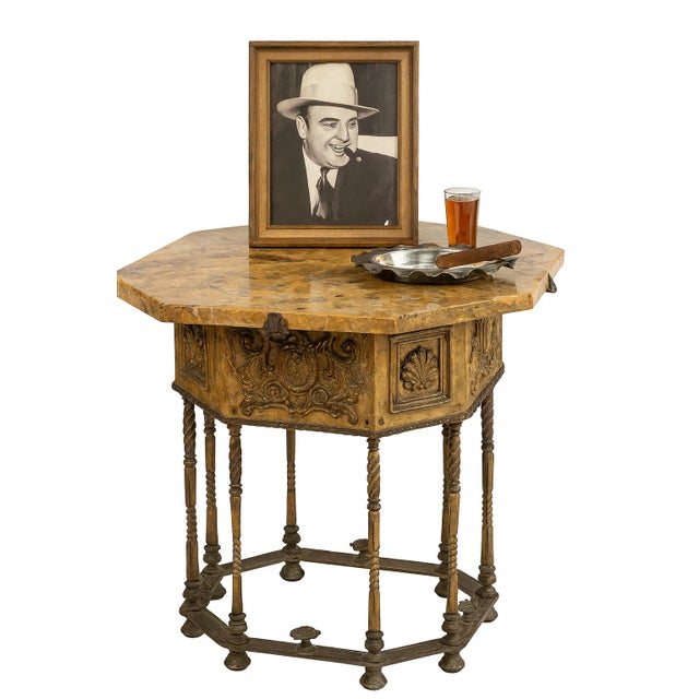 Own a tangible piece of American history. This striking Renaissance Revival side table, once part of Alphonse “Al”...