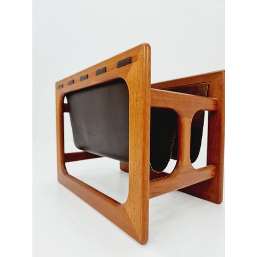 Aksel Kjersgaard Mid-Century Danish Teak Magazine Rack by Aksel Kjersgaard for Salin Möbelfabrik, 1960s For Sale - Image 4 of 11