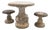 Reconstituted Stone Garden Set, 1970s, Set of 3 For Sale