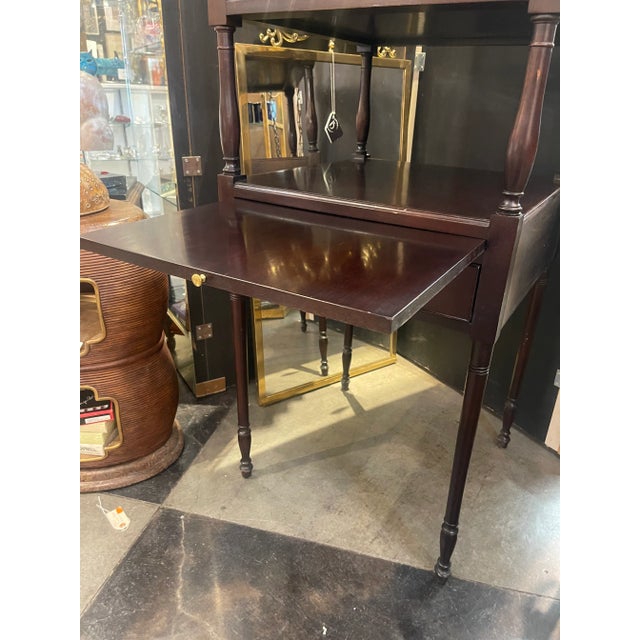 Smithsonian Institution “Senate Bill Hopper” Mahogany Etagere Writing Desk For Sale - Image 4 of 11