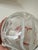 Vintage Hand-Blown Italian Art Glass Vase, Red & White Swirl For Sale - Image 4 of 9