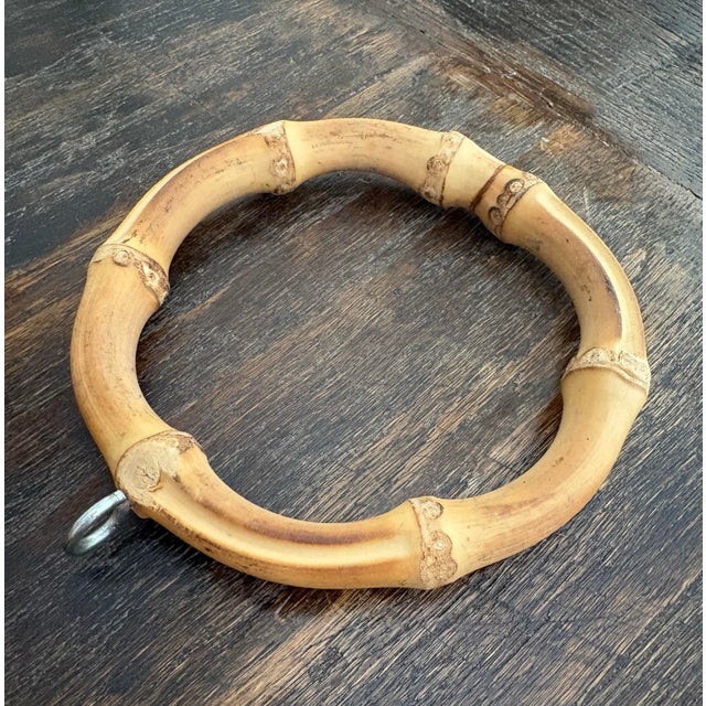 Chinoiserie Vintage “Hard-to-Find” Bamboo Curtain Rings - Set of 14 For Sale - Image 3 of 5