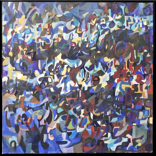 Discover a stunning piece of mid-century art at circa20c with this Large Mid Century Abstract Oil on Canvas. Signed by...