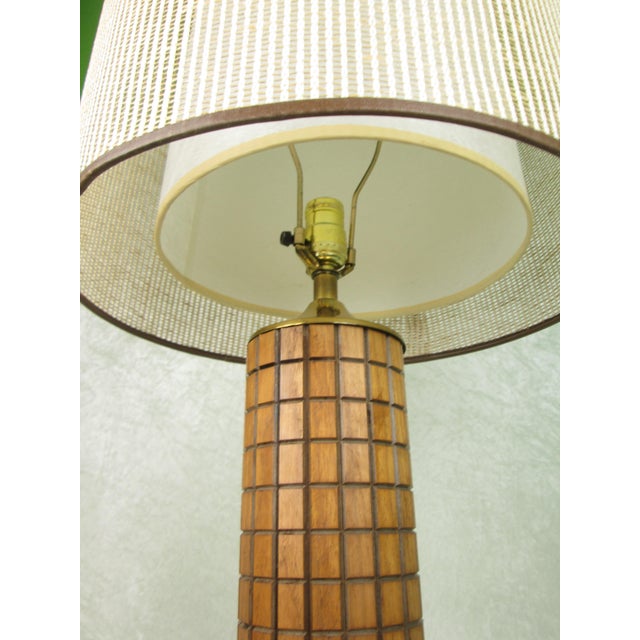 1964 Mid Century Modern Gruvwood Lamp World's Fair For Sale - Image 14 of 14