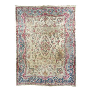 Vintage Kerman Rug 8'8'' x 12' For Sale