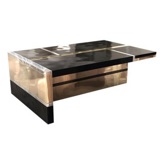 "Obbiettivo" Coffee Table With Stainless Steel and Bronze, Bizimyer Furniture, Istanbul For Sale