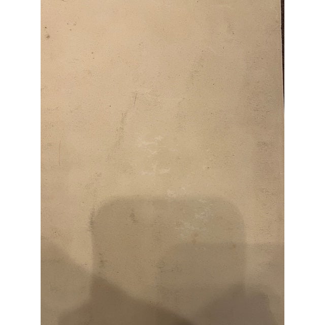 Antique 19thC Chinese Export Pith Paper Painting - Lady at Vanity Mirror For Sale - Image 4 of 4