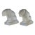 Art Deco Frosted Satin Glass Panther Bookends, a Pair For Sale