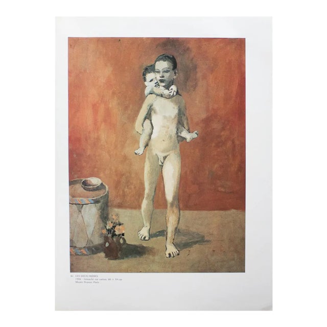 1985 After Pablo Picasso, "The Two Brothers" Parisian Full-Color Print For Sale