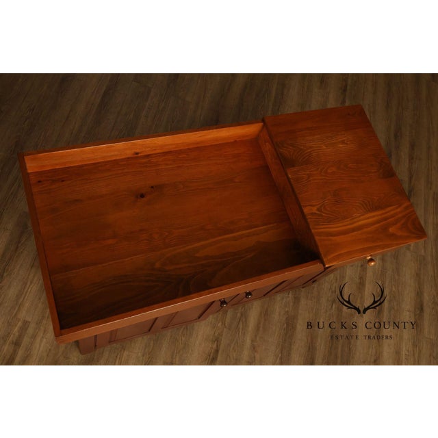 Forest Green Large Reproduction Dry Sink Made by Wayne Kramer For Sale - Image 8 of 18