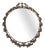 Baroque Oval Bronze Wall Mirror, 1960s For Sale