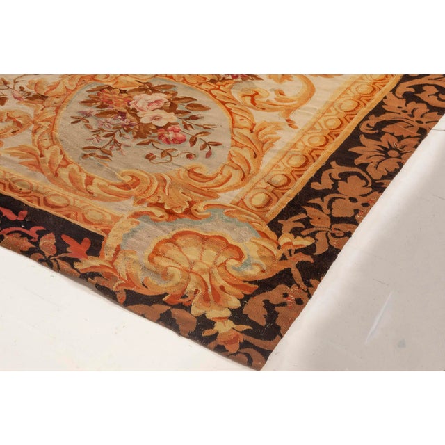 Textile Antique French Aubusson Rug For Sale - Image 7 of 7