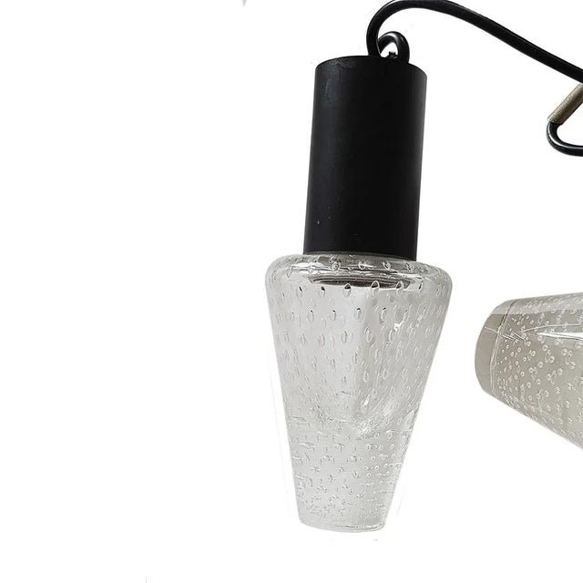 Murano Glass Ceiling Light attributed to Gino Sarfatti for Seguso For Sale - Image 5 of 6