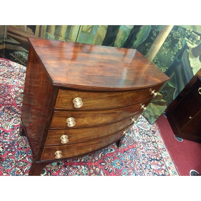 Antique Bowfront Chest of Drawers, Mahogany Chest For Sale - Image 6 of 14