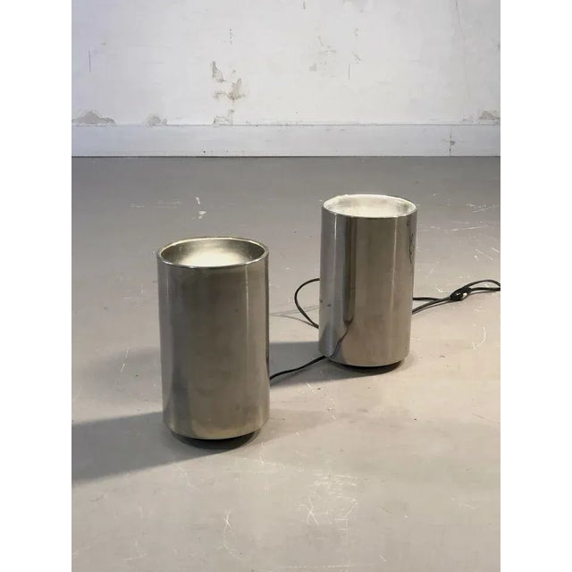 Cylindrical Corfou Table Lamps from Saint-Germain Lumière, France, 1980s, Set of 2 For Sale - Image 4 of 10