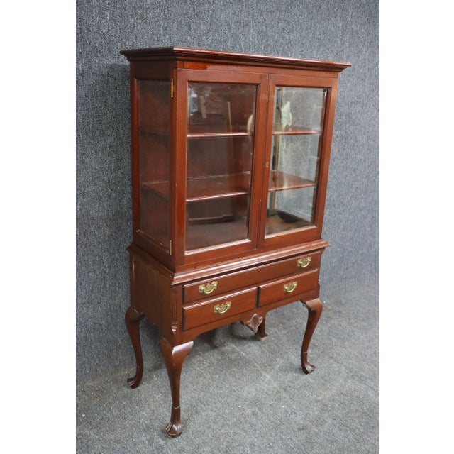 Traditional Bench-Made Mahogany Display Cabinet For Sale - Image 3 of 12