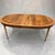 Vintage American Furniture Burl Walnut Oval Expandable Dining Table With 3 Leaves & Original Table Pad For Sale - Image 10 of 13