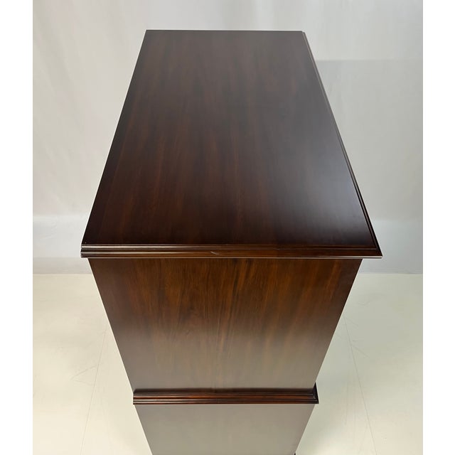 Vintage Henkel Harris Virginia Galleries Mahogany Chippendale Style Chest-on-Chest For Sale - Image 12 of 15