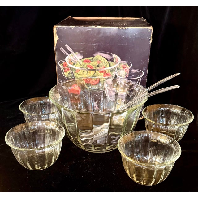 1980s The Toscany Collection Sierra Seven Piece Salad Set 7 pcs with original box For Sale - Image 9 of 12