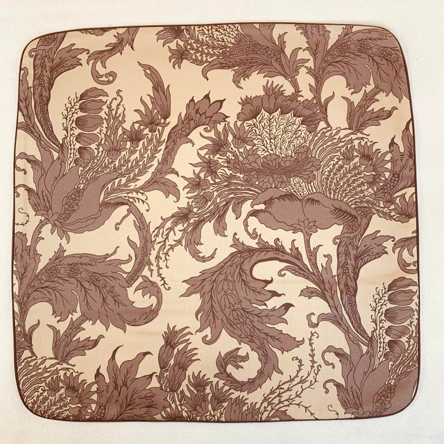Modern Designer Vicki Payne Free Spirit Crewel Taupe & Brown Block Print Botanical Floral Leaf Pillow Covers- 3 Pieces For Sale - Image 3 of 8