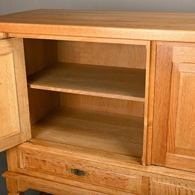 Mid-Century Modern Brutalist Sideboard in Oak by Henning Kjærnulf, 1960s For Sale - Image 12 of 18