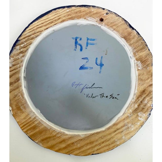 Ceramic "Under the Sea" Glazed Ceramic Mirror by Florida Artist Rexx Fischer, Signed For Sale - Image 7 of 7