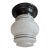Hobnail Style Ceiling Light Fixture With Black Accent Stripes For Sale