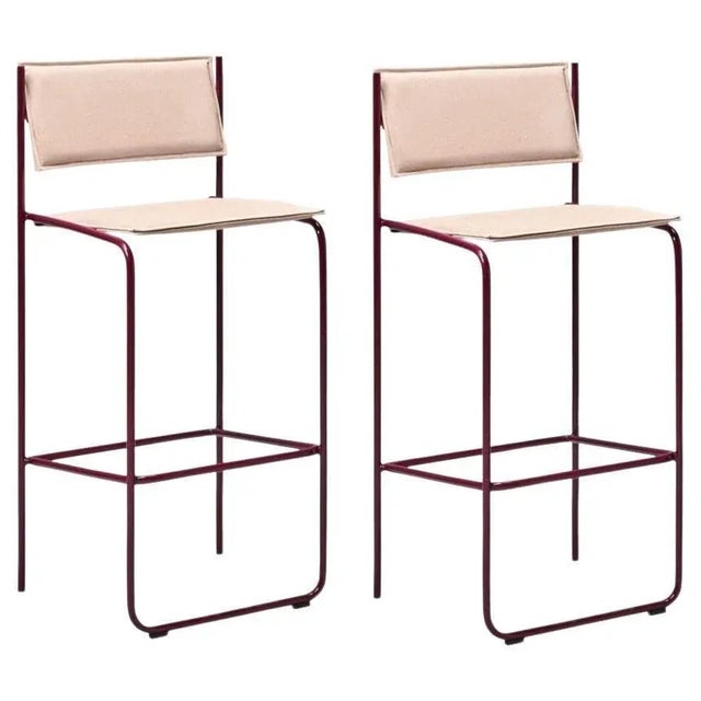 Metal Set of Trampolín Stools by Pepe Albargues For Sale - Image 7 of 7