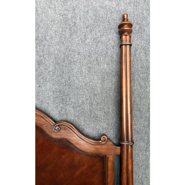 Wood Bassett Furniture King Size Poster Bed Frame For Sale - Image 7 of 18