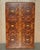 Lovely English Burr Yew Wood Military Campaign Wardrobe with brass handles and Parquetry paneling A very good looking well...