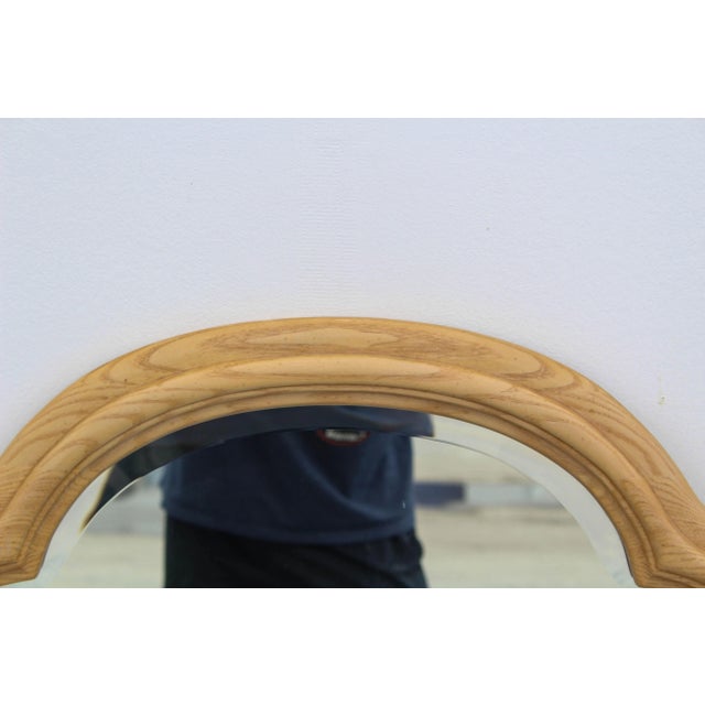 Mid 20th Century Arch Shaped Walnut Wall Mirror For Sale - Image 4 of 6