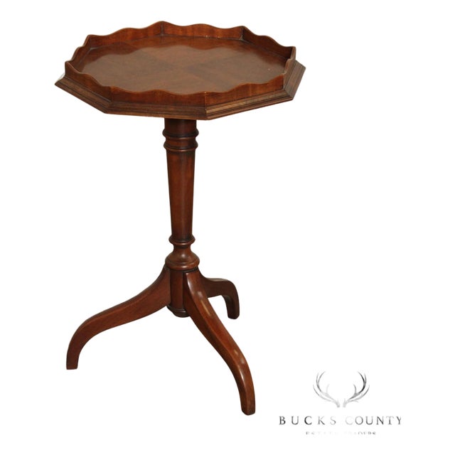 Colonial Revival Mahogany Octagonal Candlestand For Sale