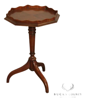 Colonial Revival Mahogany Octagonal Candlestand
