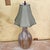 Late 20th Century Vintage Ceramic Drip Glaze Table Lamp in Brown Studio Pottery Style With Tapered Shade For Sale - Image 5 of 18