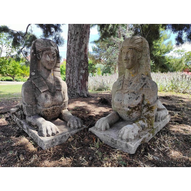 Art Deco Italian Sphinxes, 1920, Set of 2 For Sale - Image 9 of 14