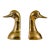 Vintage Mid-to-Late 20th Century Brass Mallard Duck Bookends For Sale