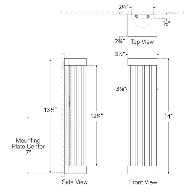 Modern Chapman & Myers for Visual Comfort Signature Vance 14" Sconce in Bronze with Clear Glass Rods For Sale - Image 3 of 5