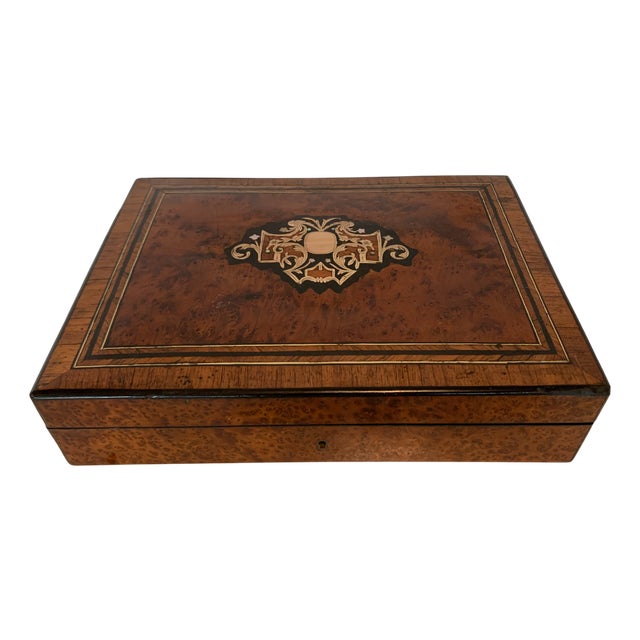20th Century Napoleon III Thuja Burl Token Box Boulle Marquetry, 1890s For Sale