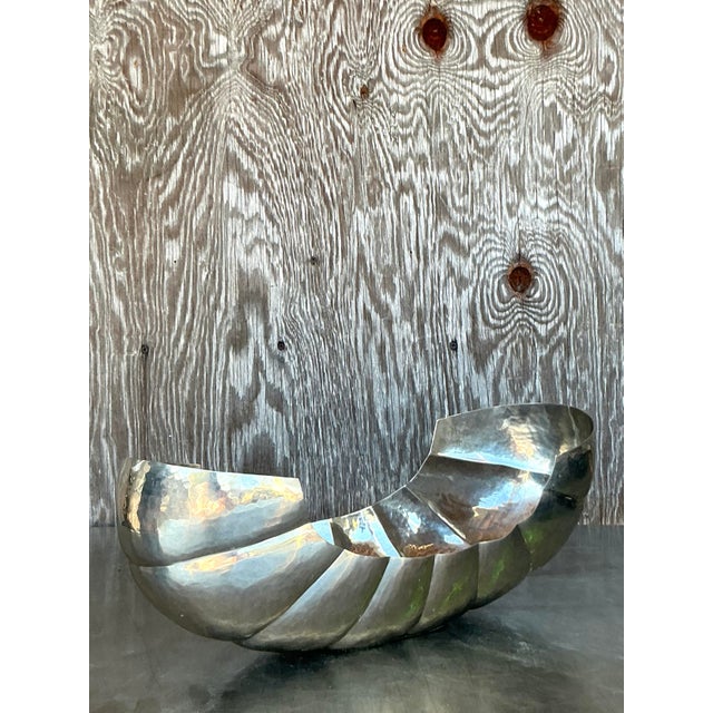 Elevate your décor with this stunning vintage Chelsea House Victoria tray, masterfully crafted from hammered metal. This...