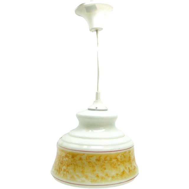 Brass and Glass Pendant Lamp from Polam, 1980s For Sale - Image 6 of 6